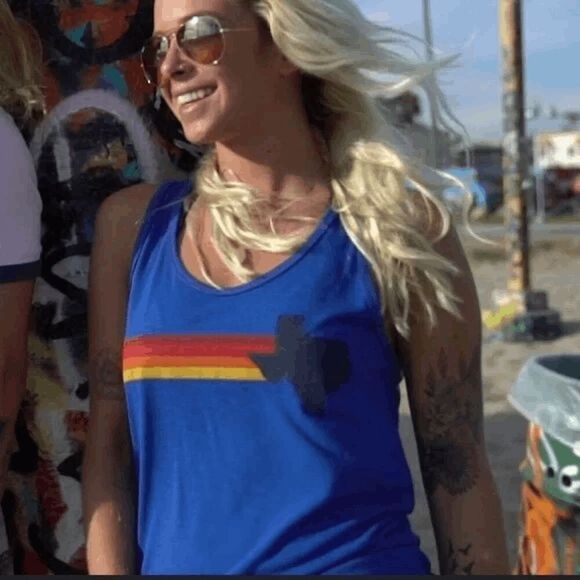 Aviator Nation Blue Austin City Limits 2017 Tank Top Unisex Size Medium - Picture 1 of 6